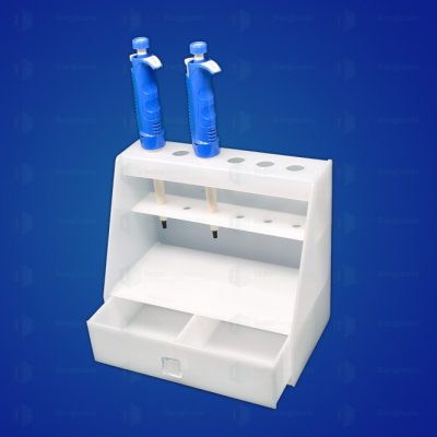 Micropipette stand 6 hole with drawer